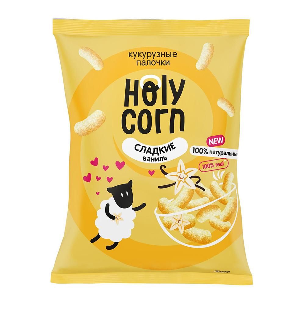 Палочки кукурузные сладкие, Holy Corn, 50 г, Россия