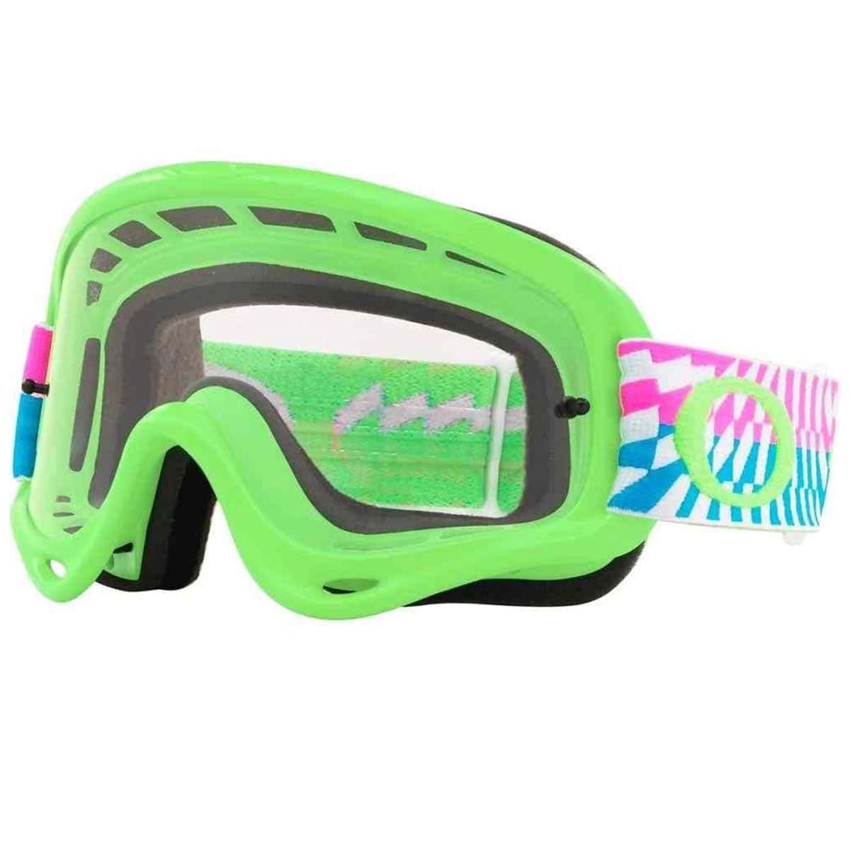 Очки для мотокросса OAKLEY O-Frame Braking Bumps зеленые / прозрачная (OO7029-48),