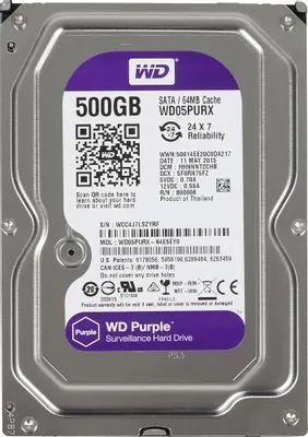 WesternDigital500ГБВнутреннийжесткийдиск(WD05PURX)