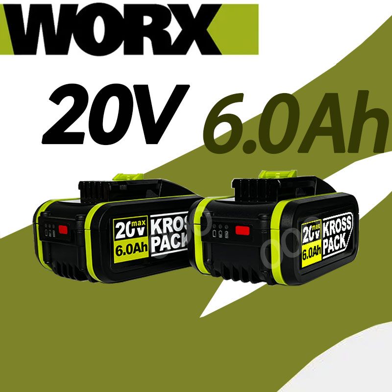 Электрический инструментальный аккумулятор Worx 20V 6.0AH