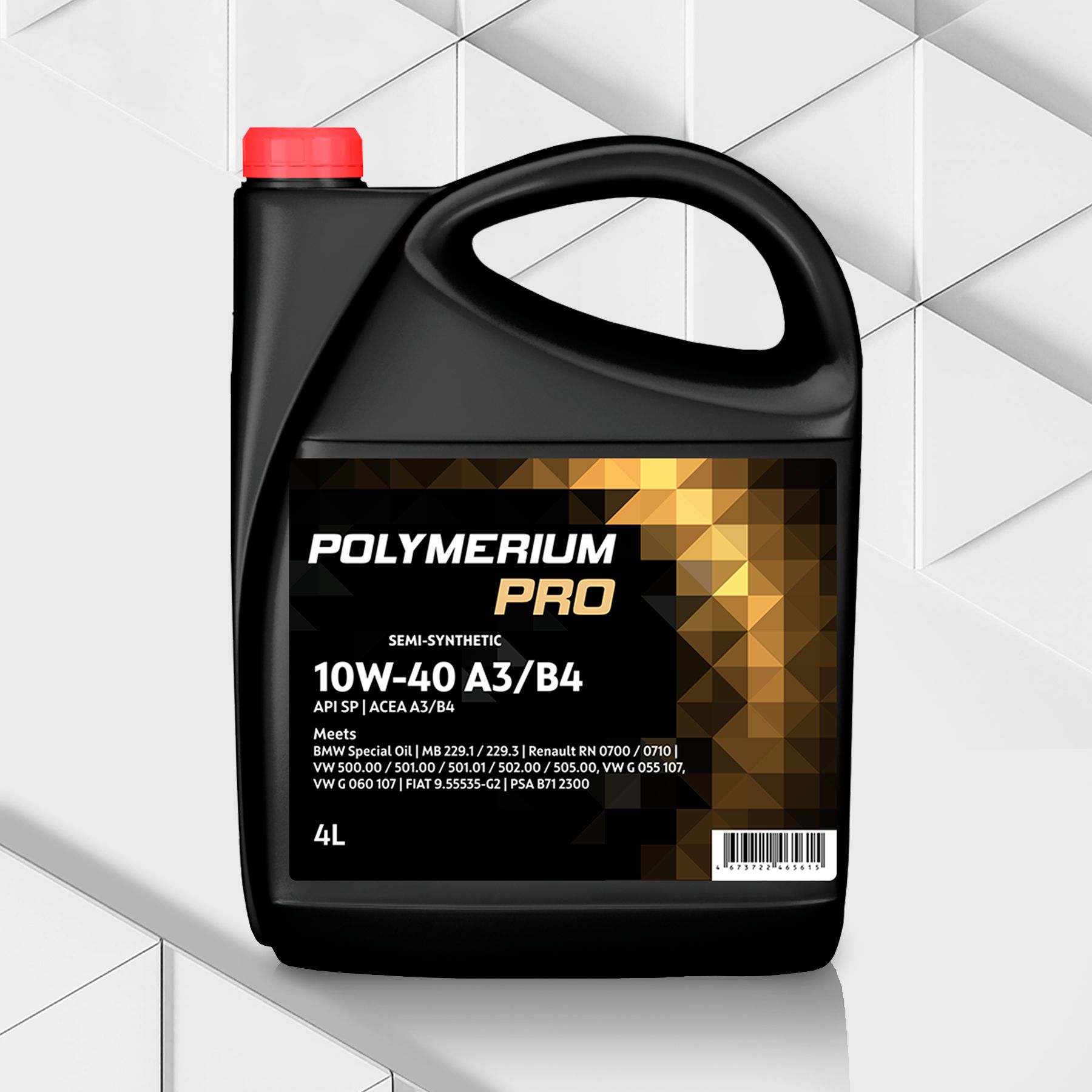 POLYMERIUMPRO10W-40Масломоторное,Полусинтетическое,4л