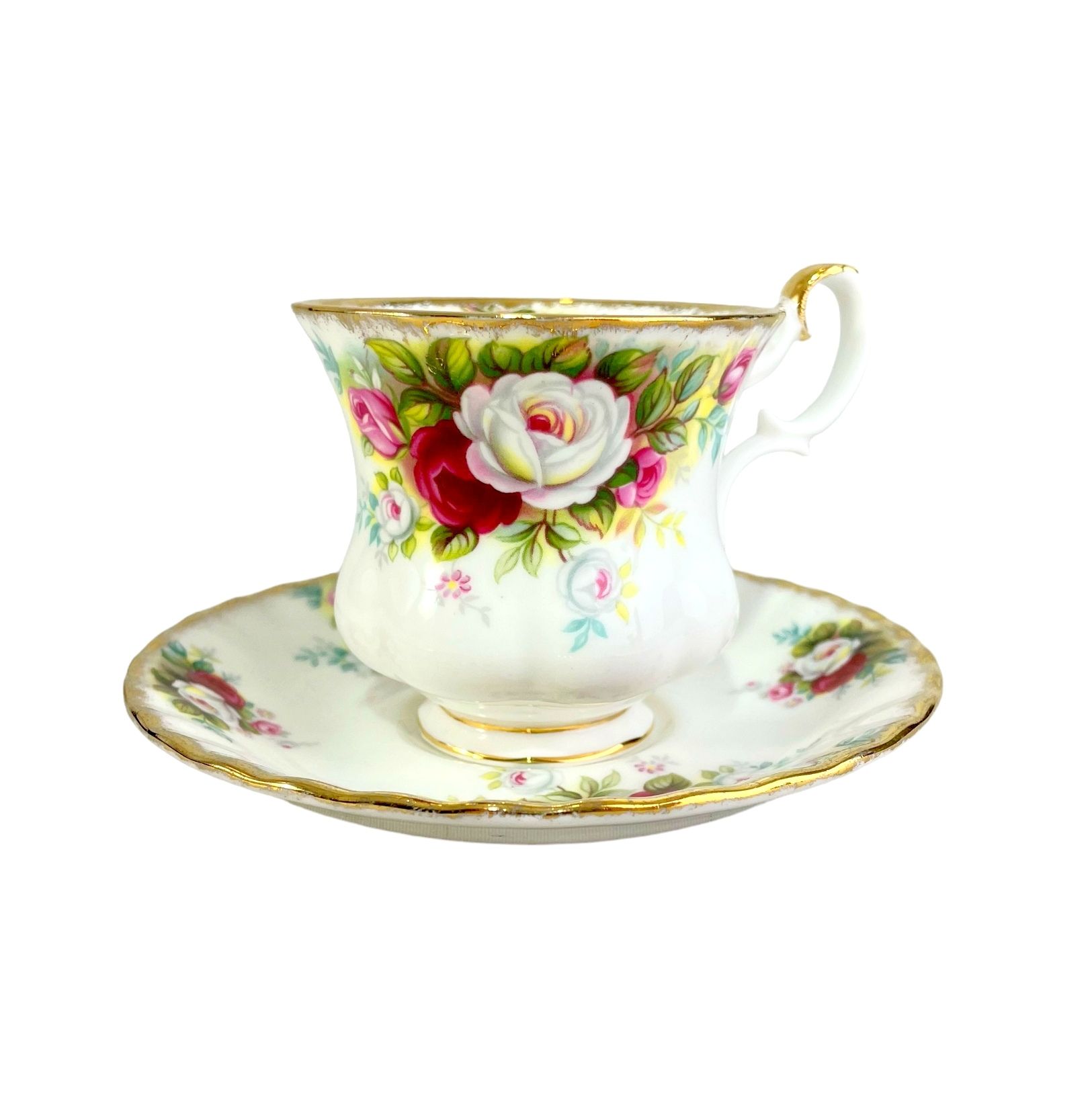 Кофейная пара Celebration, Royal Albert. Англия, винтаж, антиквариат