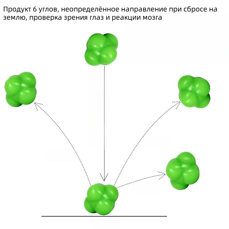 Мяч для развития реакции,Reaction Ball,Тренажер координации 1шт.Мяч реакционный селикогелевый