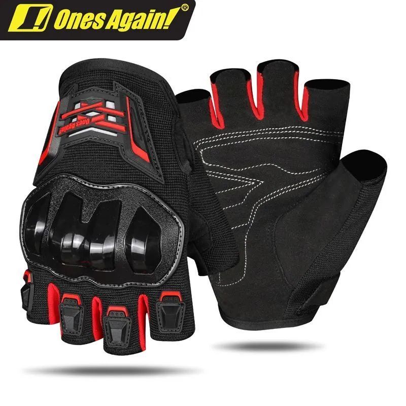 Ones Again Перчатки Half Finger MG-14D, black-red M