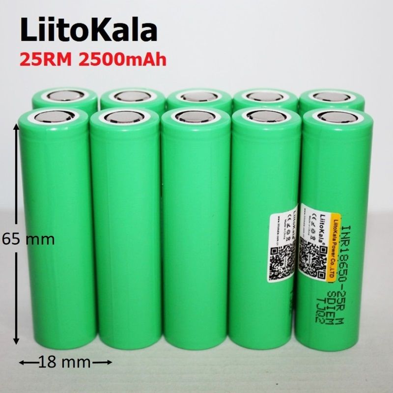 АккумуляторыLiitoKalaINR18650-25R3,7V2500mAh10шт.