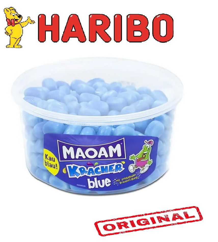 HARIBO мармелад жевательный драже Maoam Kracher Blue камушки, 1,2 кг