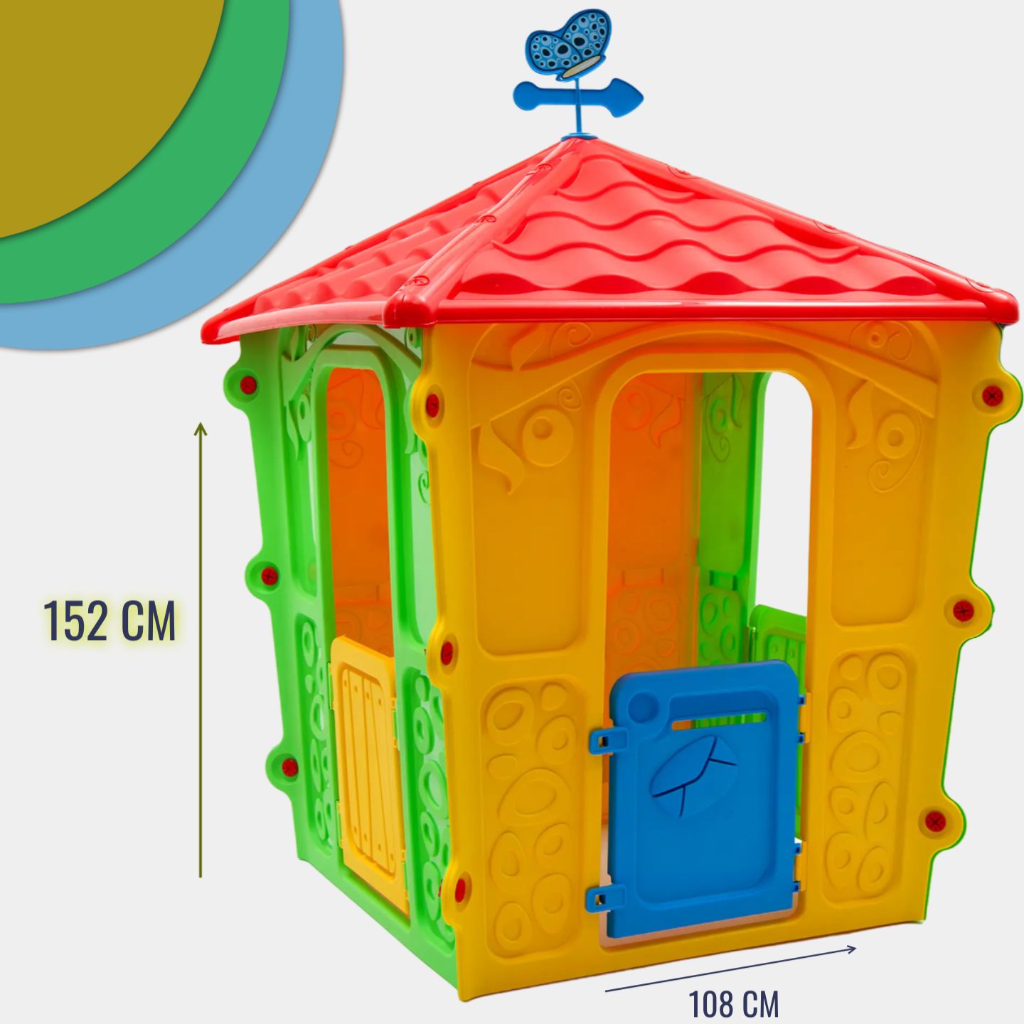 Игровой домик детский пластиковый для дома и улицы "KidsHouse+"