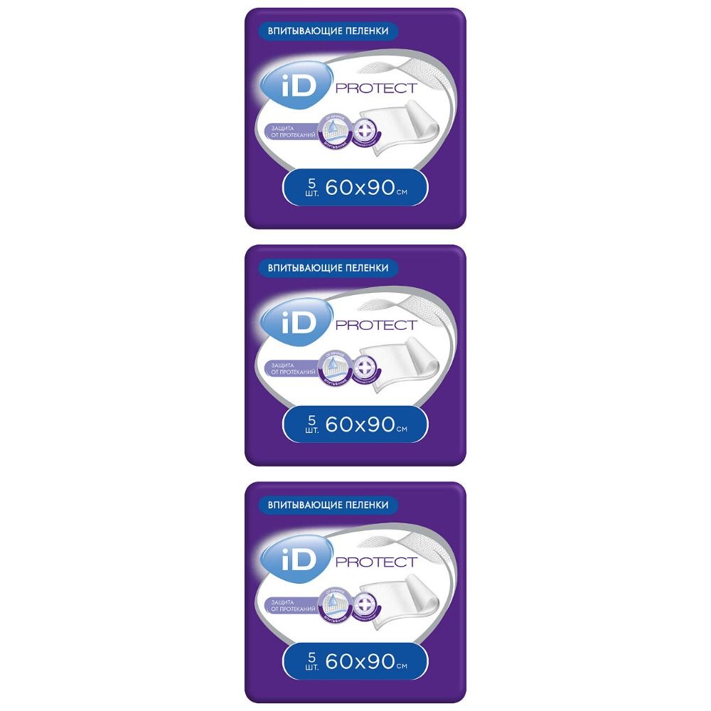 iDПеленкиProtectDisposableunderpads60х90,5шт,3уп