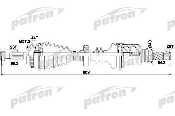 Полуось PATRON PDS0409