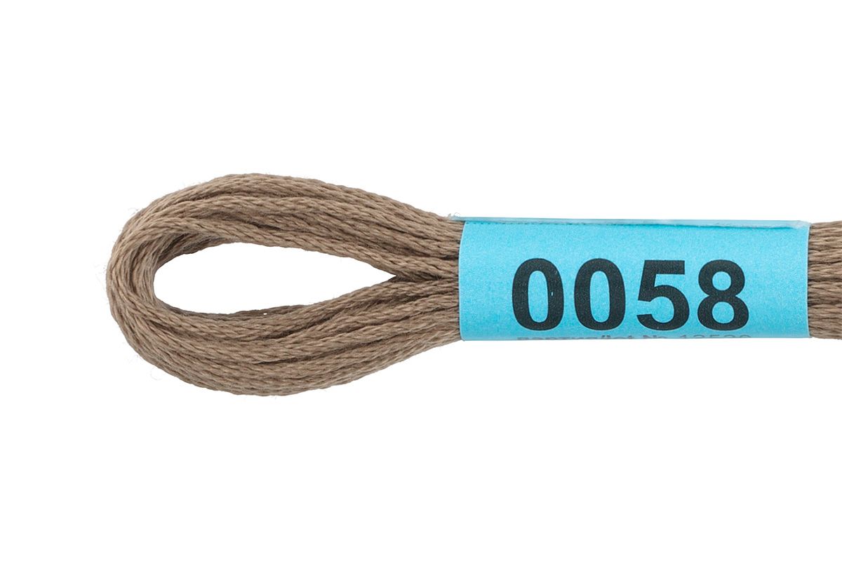 Мулине GAMMA нитки для вышивания 4 шт. по 8 м., 0058 серый хаки