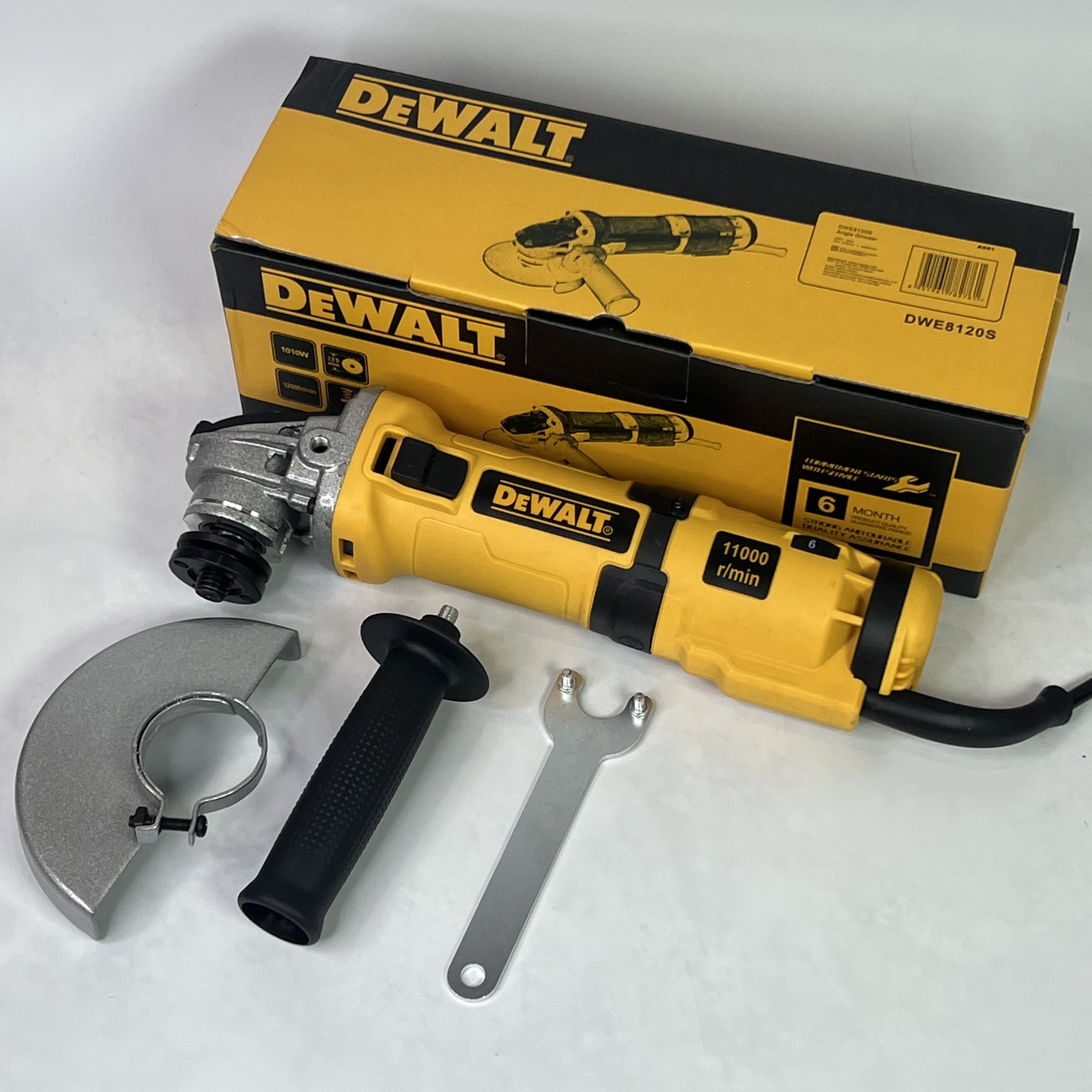 Шлифовальная машина / УШМ / Болгарка DeWALT УШМ 125/1100W ( 1100 Вт, 125 мм), с регулировкой оротов, сетевая