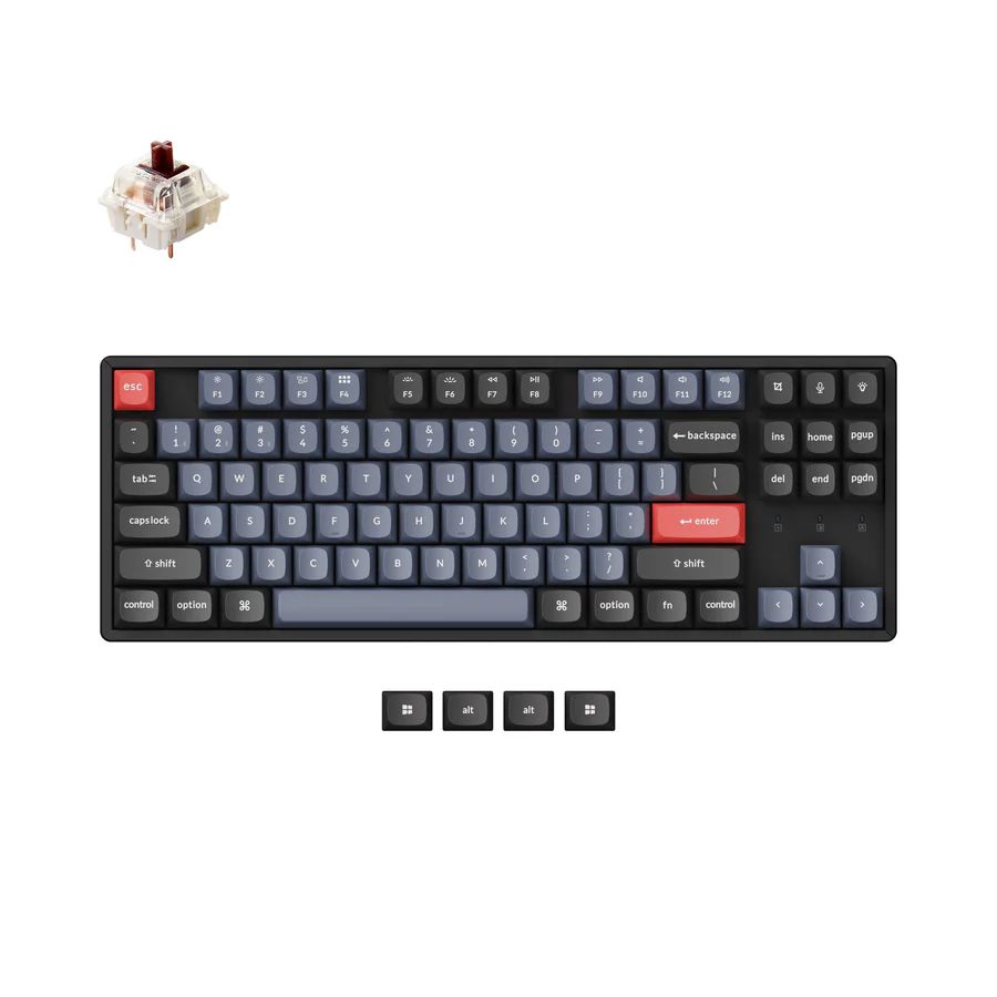 Keychron Игровая клавиатура беспроводная K8P-J3 Hot-Swap, (Gateron G Pro Brown), Русская раскладка