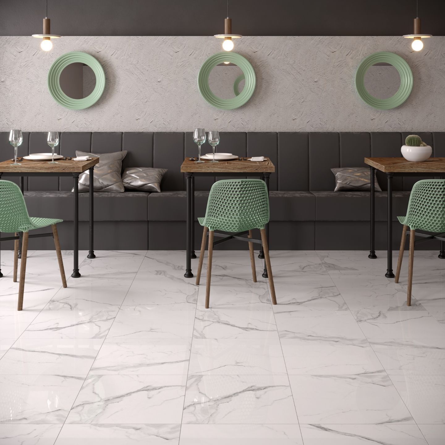 Керамогранит Gracia Ceramica Carrara Premium white PG 01 белый 60x60 см