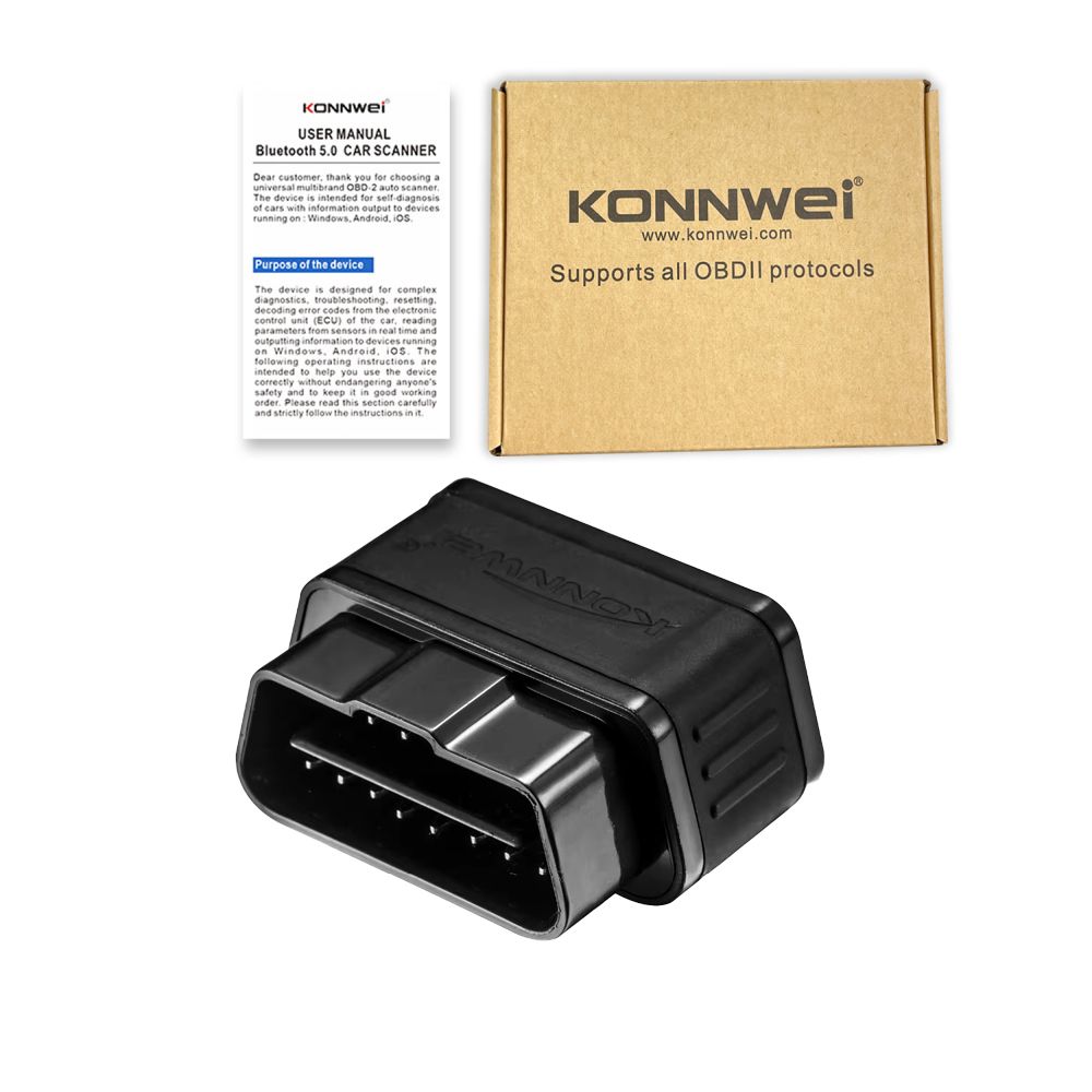 KONNWEIKW903ELM327OBD2автомобильныйдиагностическийинструментсканерBluetooth5.0дляIOSAndroidPhone