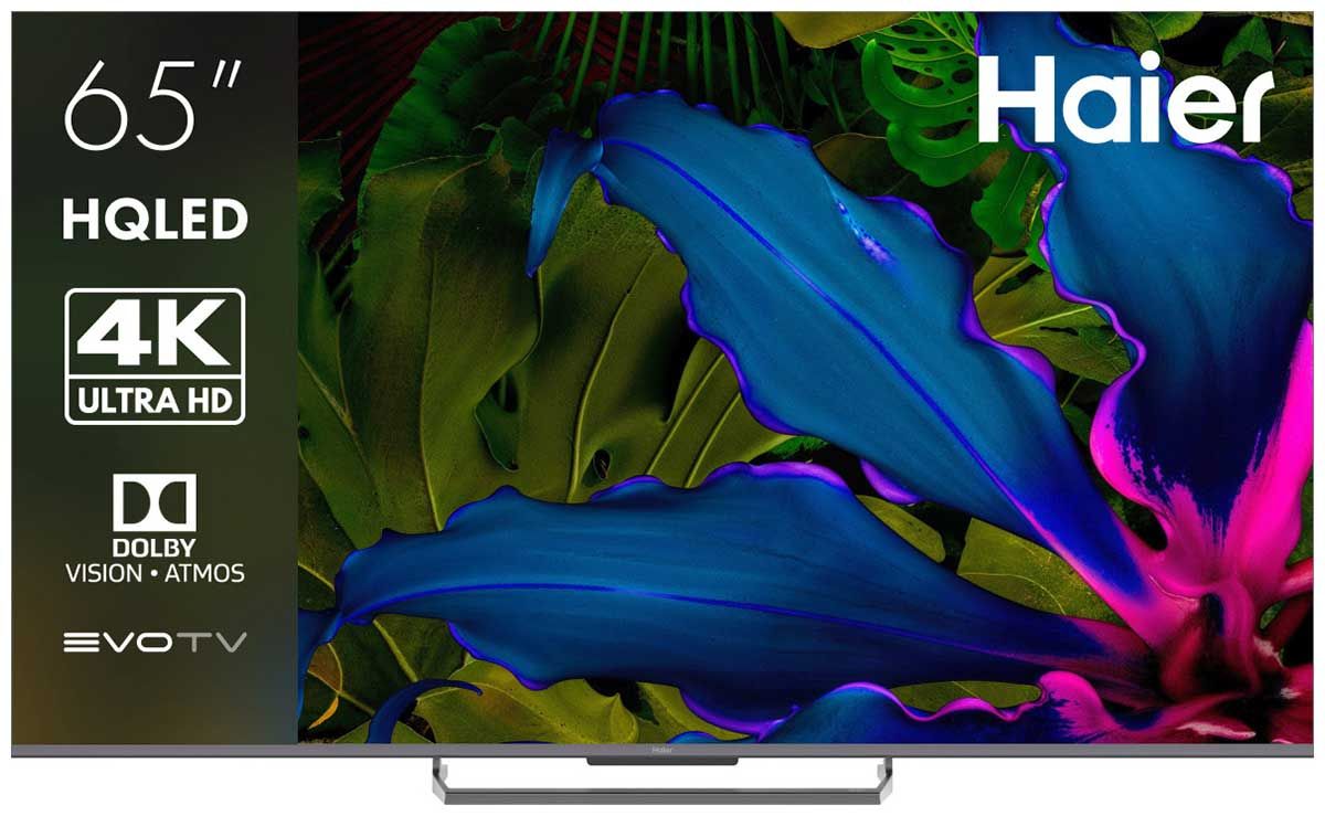 HaierТелевизор65SmartTVS665"4KUHD,серый