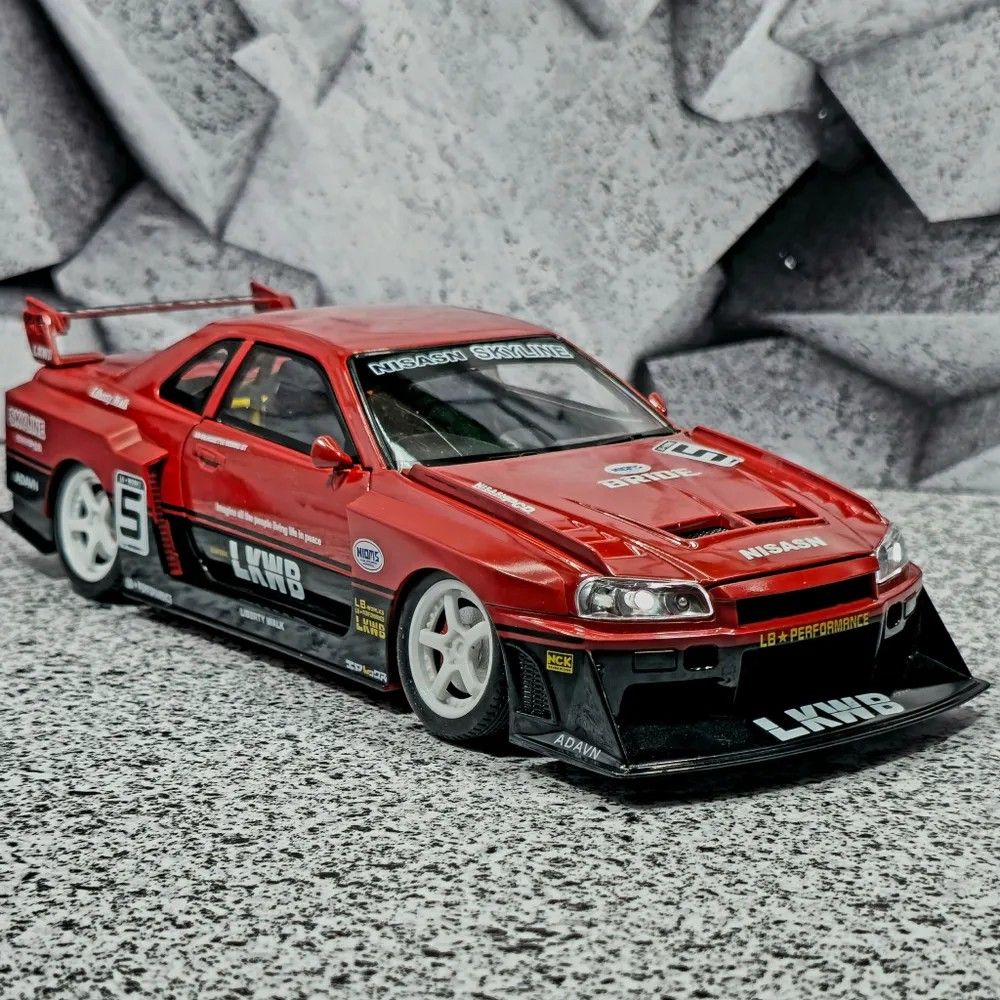 Коллекционная модель машинки Nissan Skyline GT-R R34 (Ниссан ГТР) масштаб 1:24