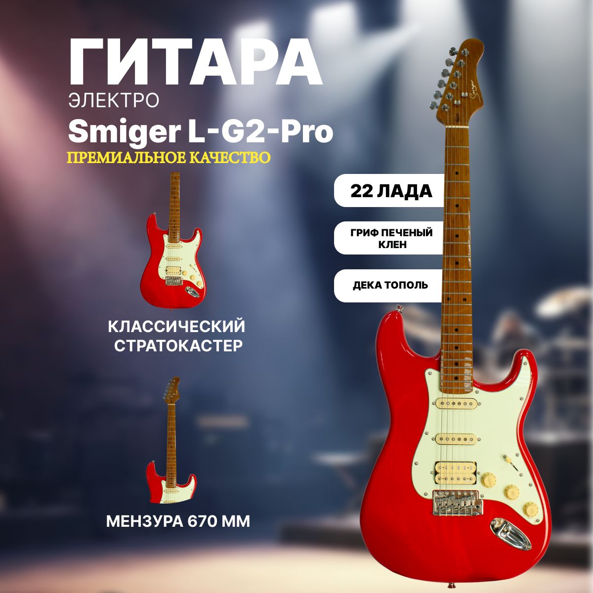 Электрогитара Стратокастер Stratocaster Smiger L-G2-PRO