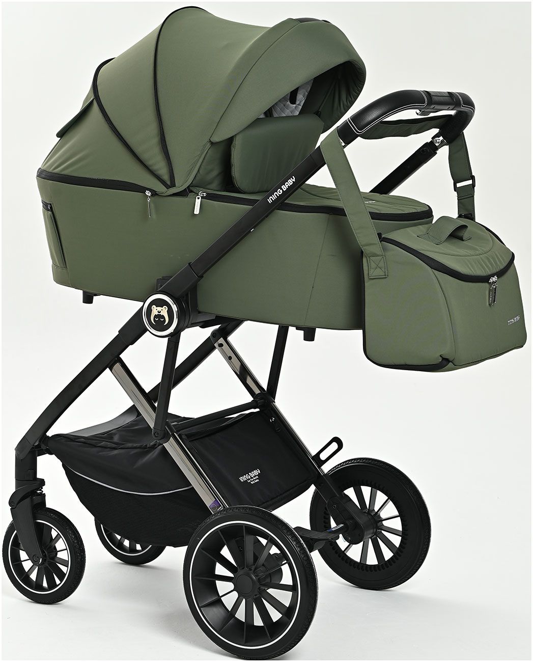 Коляска 3 в 1 Ining Baby KR350 green