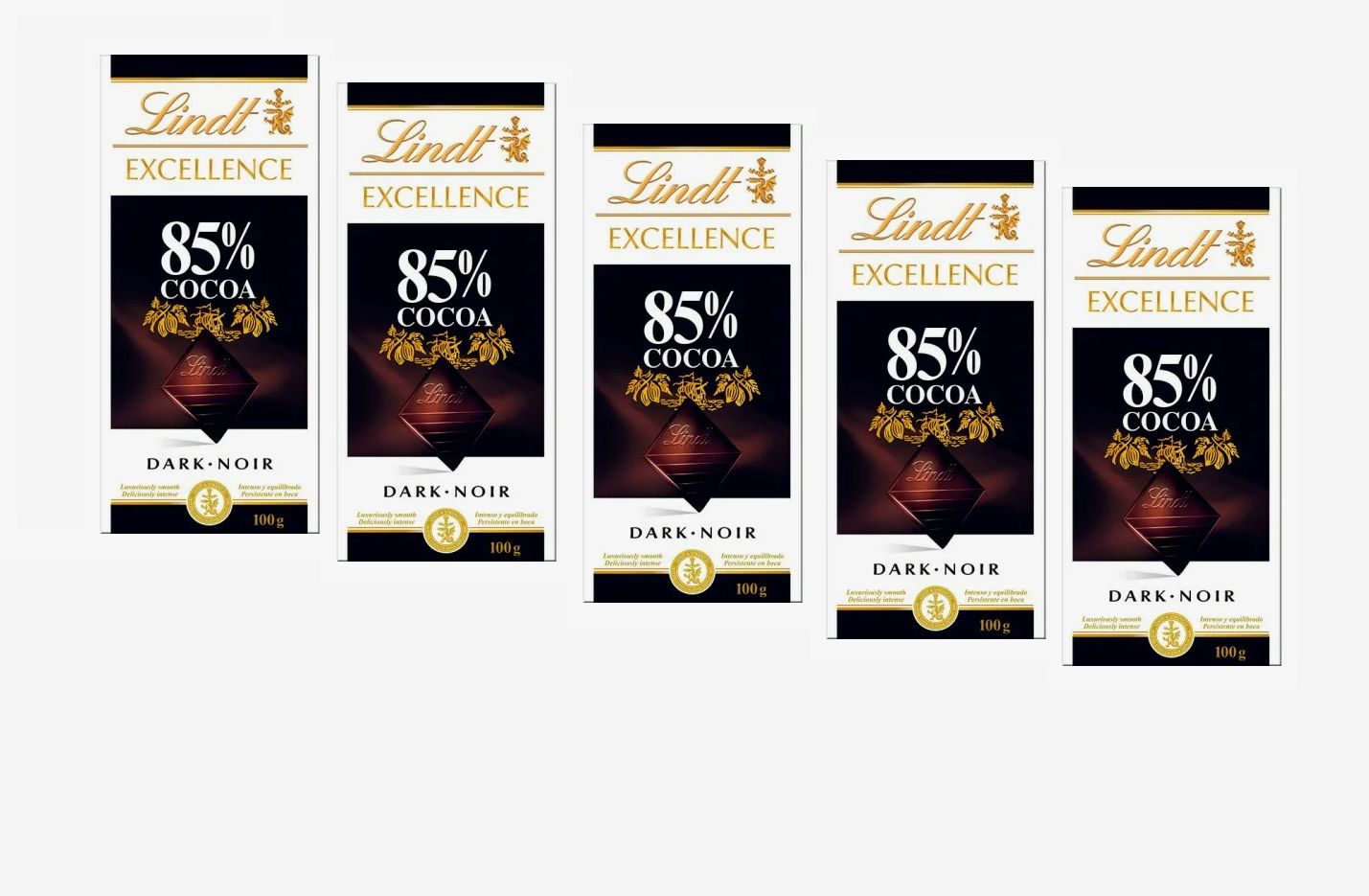 Lindt Excellence горький шоколад 85% какао, ( 5 шт. х 100 г)