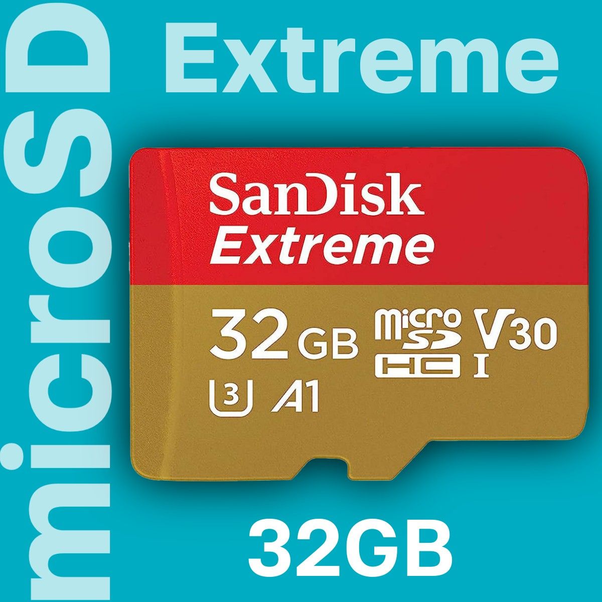 КартапамятиSandiskExtrememicroSDHC32Gb(100/60Mb/s)UHS-IU3V30A1SDSQXAF-032G-GN6MN