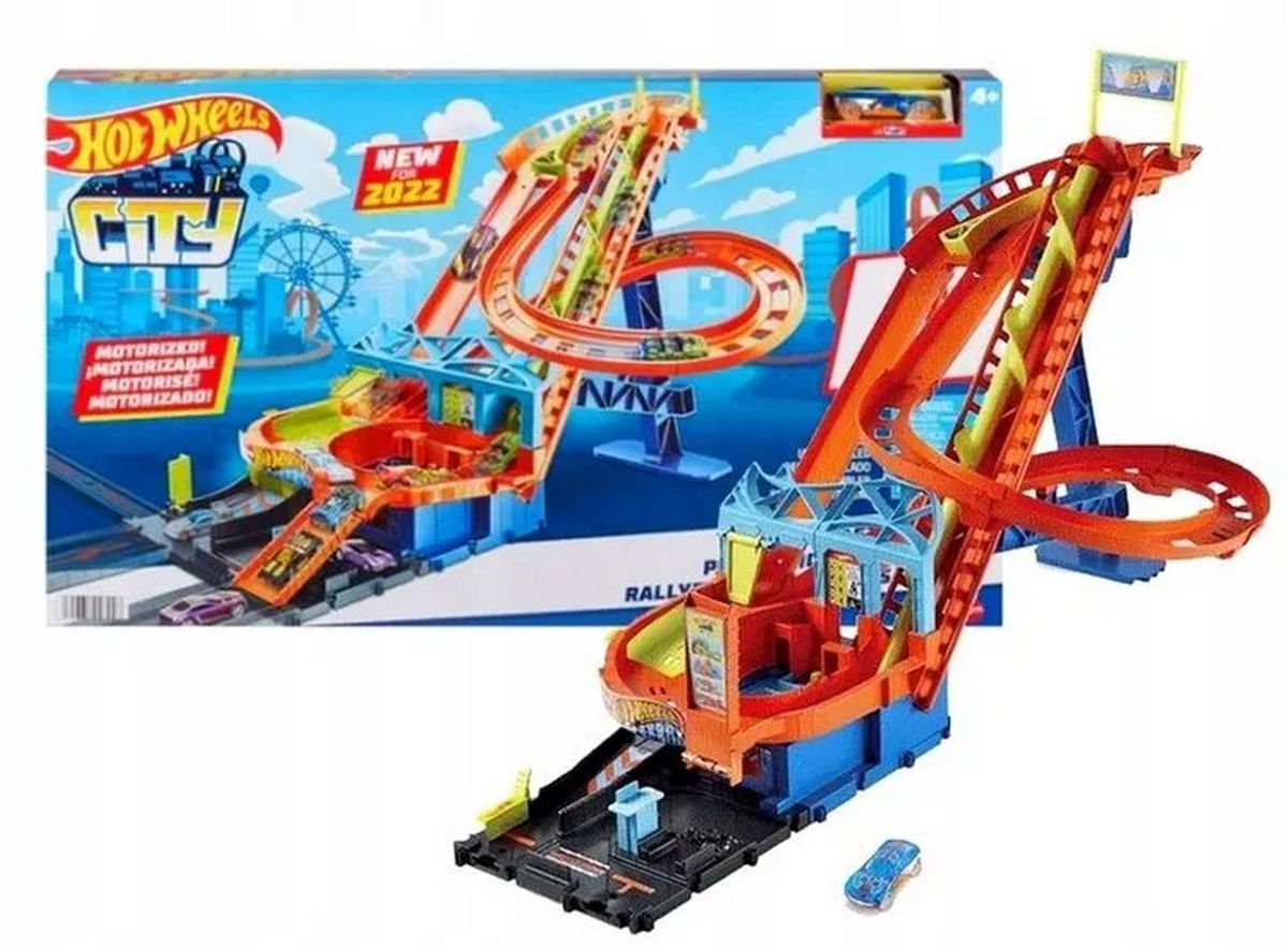 Игрушечный трек Hot Wheels City - Игровой набор Roller Coaster Rally Американские горки - Хот Вилс