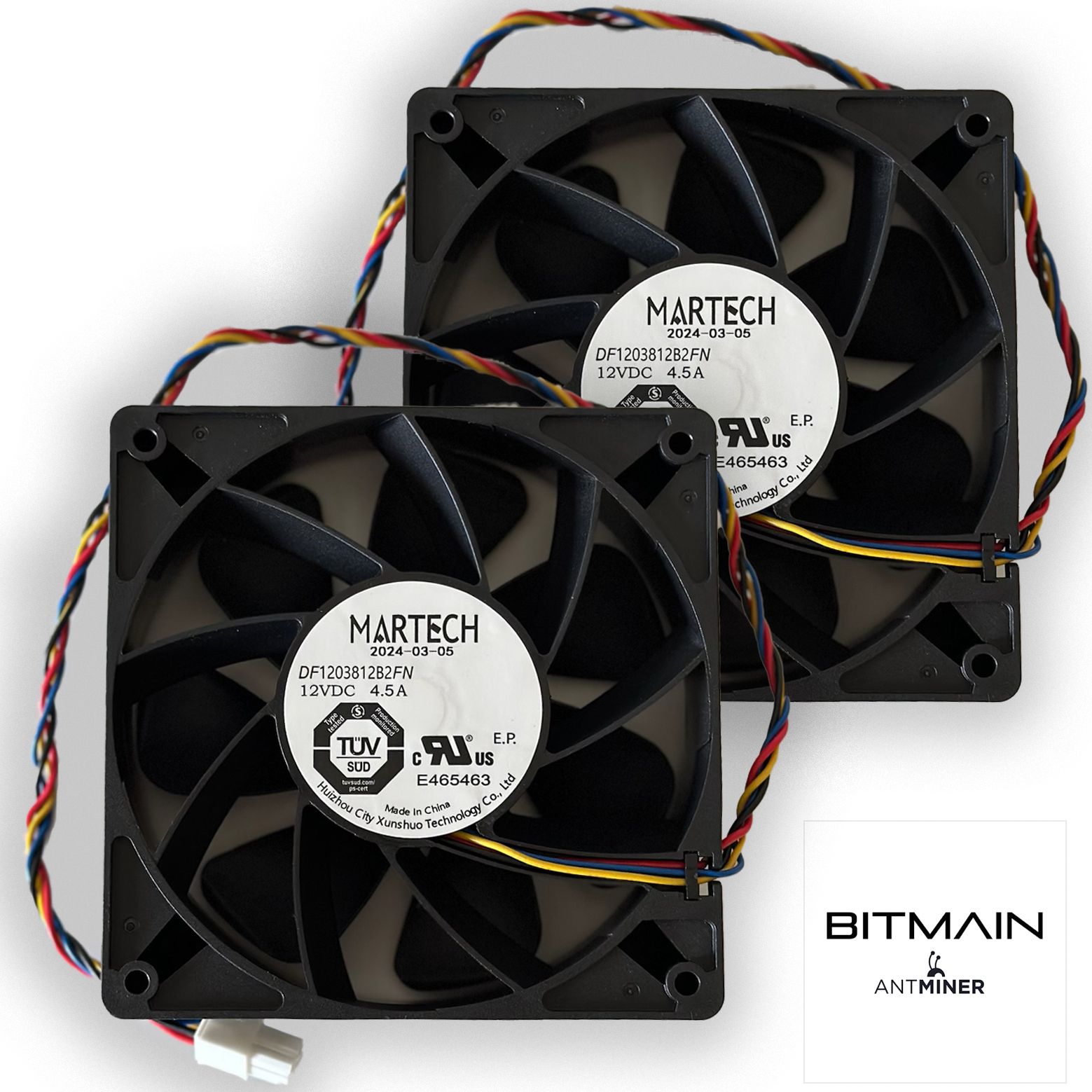 Вентилятор / кулер Martech 4.5 a. 2 штуки для асика Bitmain S19K S21 T21 S19xp