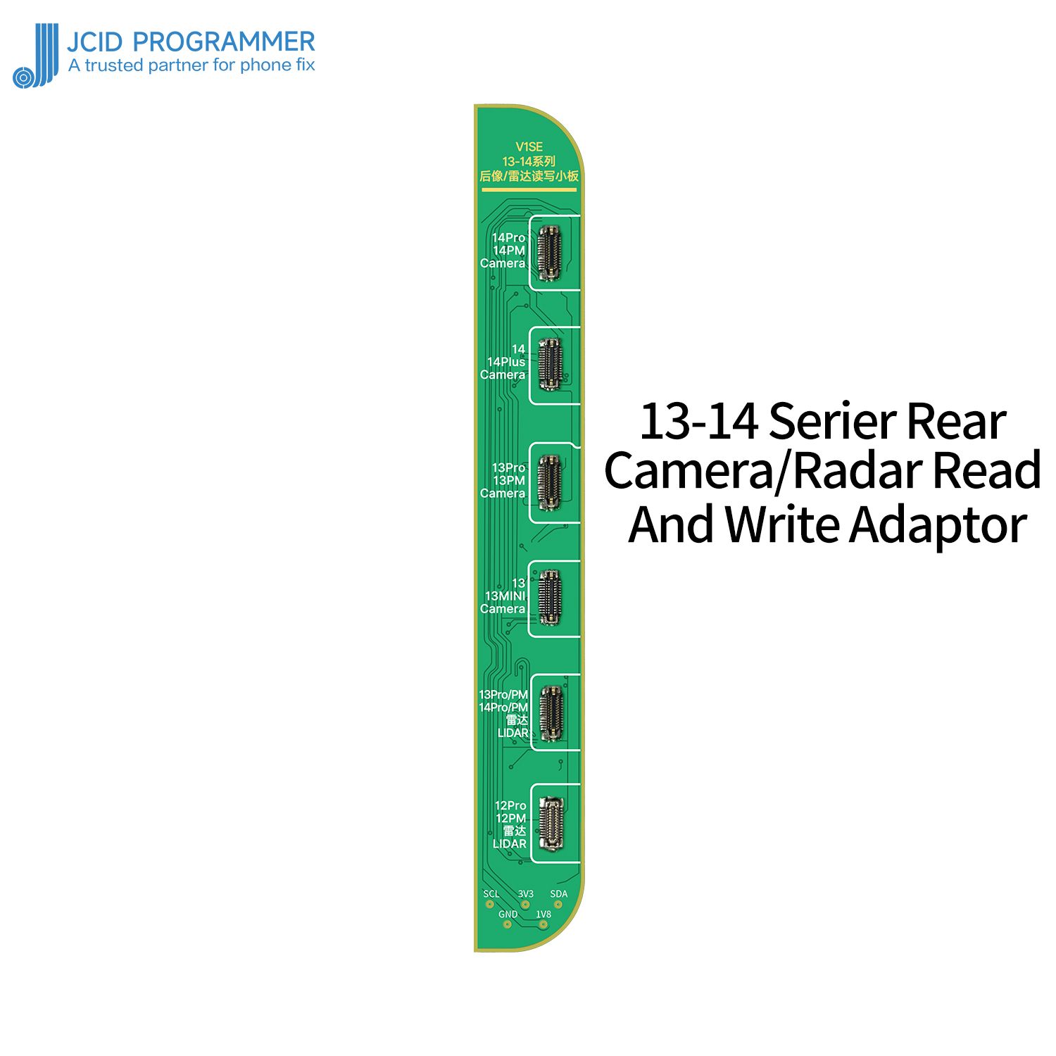 ПлатанапрограмматорJCIDV1SE/V1SPRORearcamera/Radarreadandwriteadaptor13-14