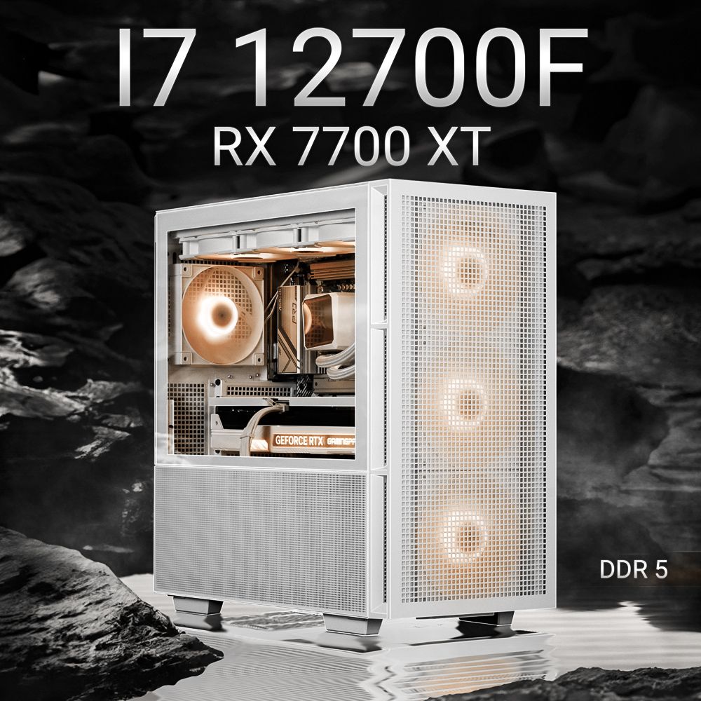 LIScompСистемныйблокOXYGEN12700F(IntelCorei7-12700F,RAM32ГБ,SSD2000ГБ,AMDRadeonRX7700XT(12Гб),Windows11Pro),белый