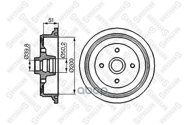 6025-4720-Sx Барабан Тормозной Audi 80 1.6-1.9D 86-91 Stellox арт. 60254720SX