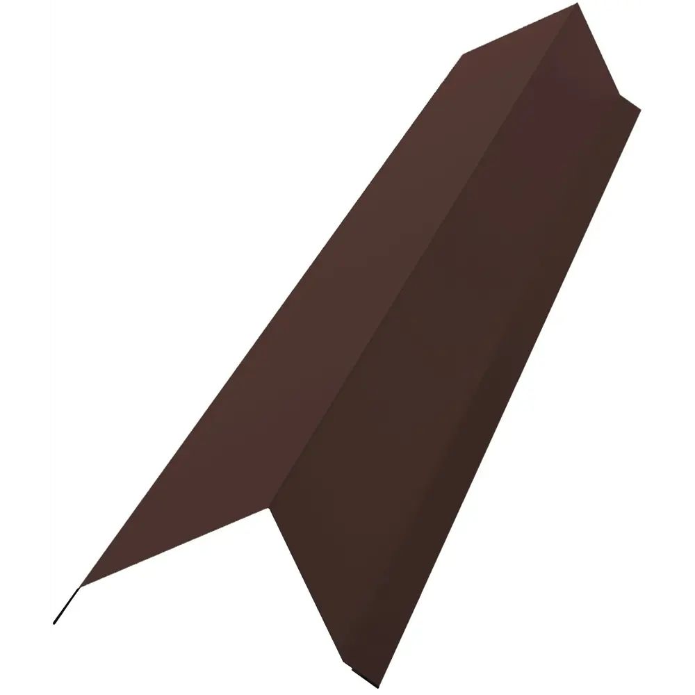 Планка ветровая, Сталь, 80х100х2000 мм, цвет Коричневый