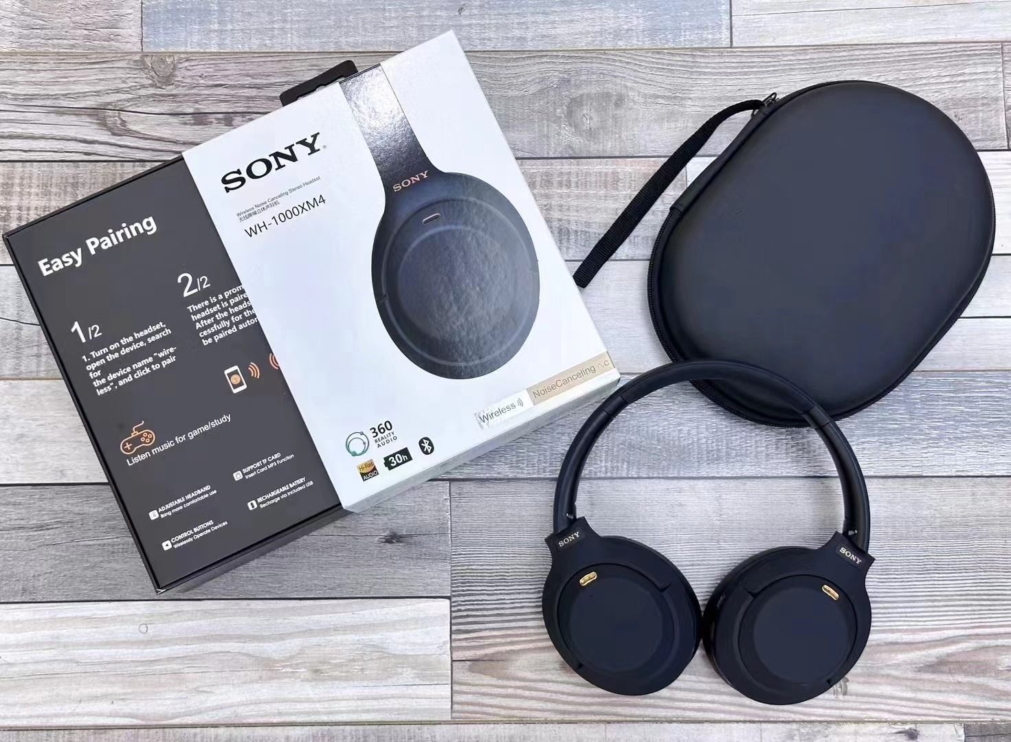 SonyНаушникибеспроводныесмикрофономSonyWH-1000XM4,Bluetooth,черный