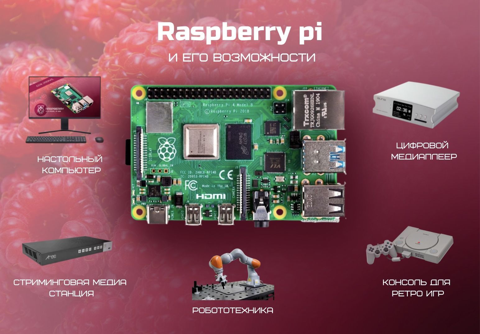 Raspberry Pi 4 Model B 2GB, Wi-Fi, Bluetooth