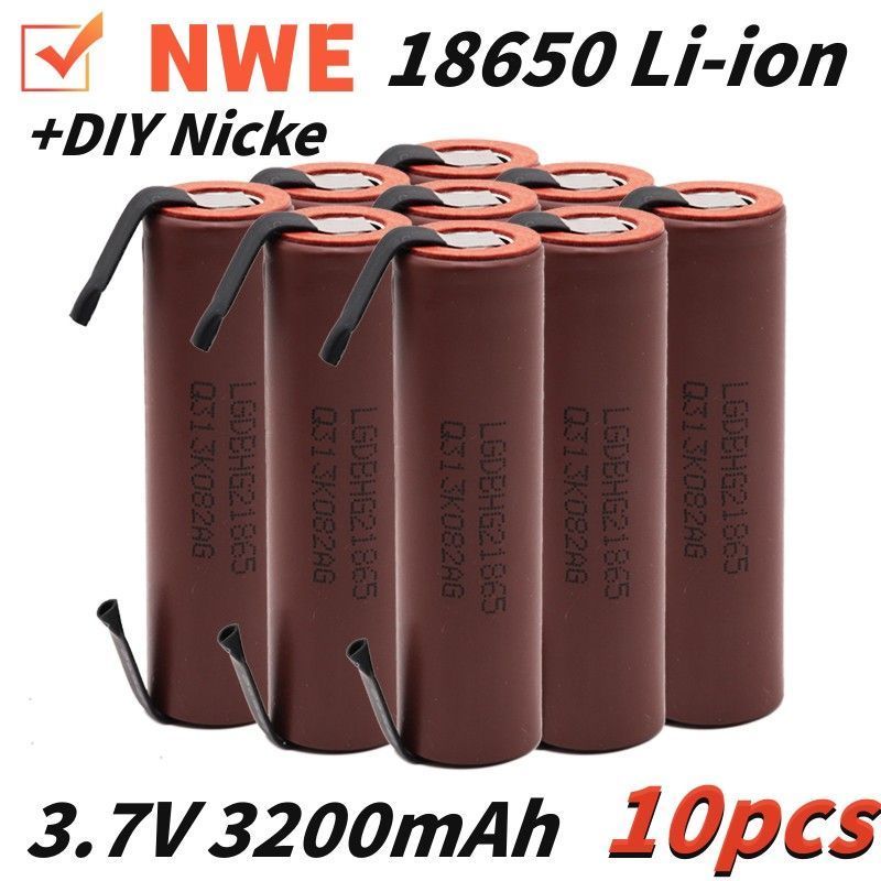 Аккумулятор HG2 18650 3200mAh HG2 3.7V Зарядный аккумулятор 20A + DIY Nicke