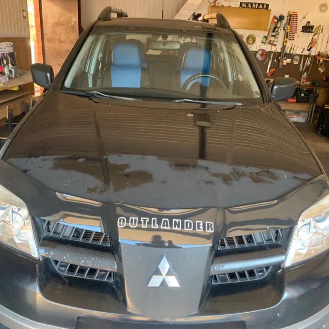 Дефлектор капота (мухобойка) для MITSUBISHI OUTLANDER I (2003-2007)