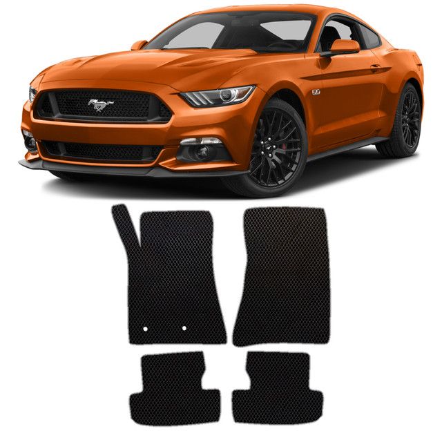 Коврики автомобильные из EVA в салон для Ford Mustang 6 S550 Форд Мустанг 6 ( 2014 2015 2016 2017 2018 2019 2020 2021 2022 г.в)