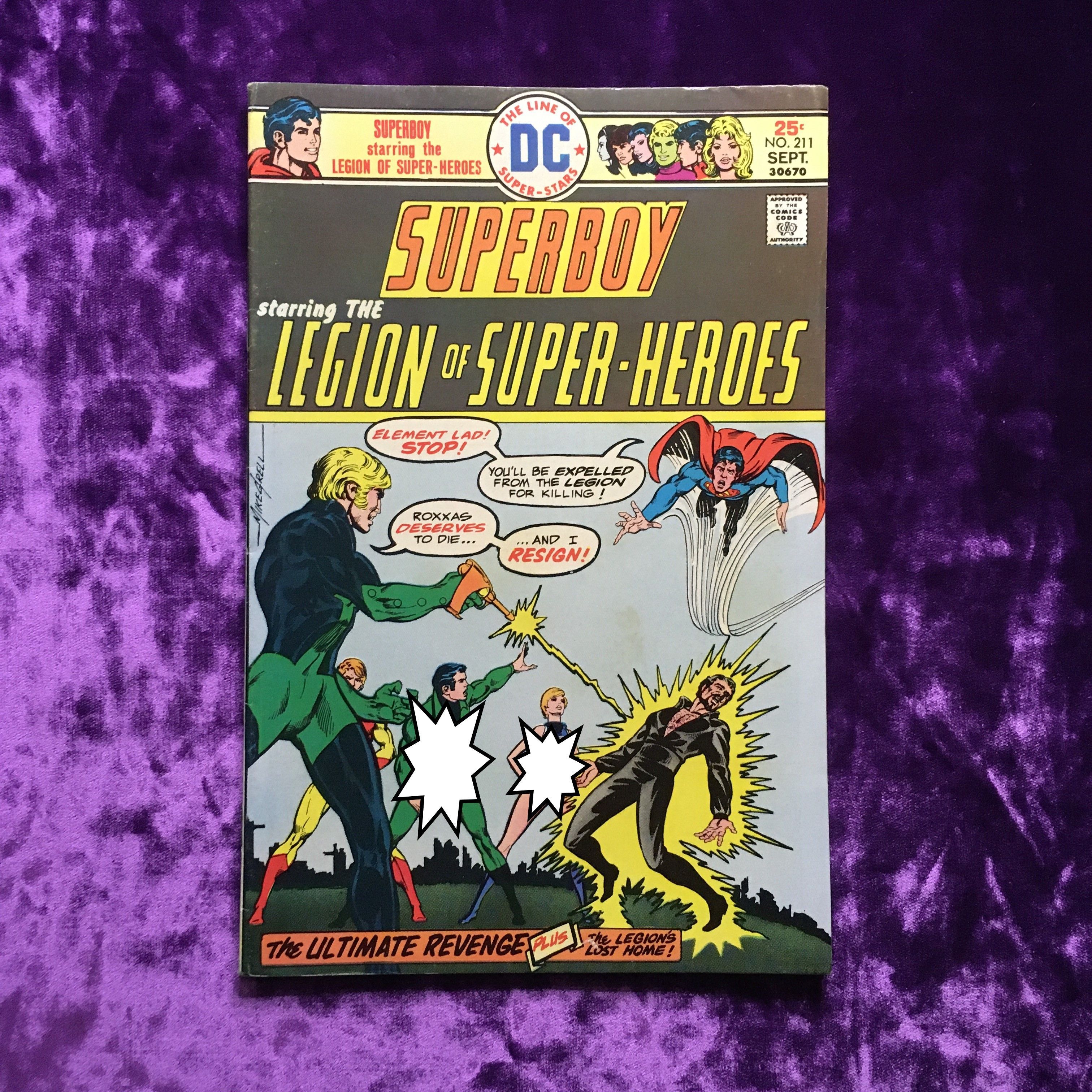 Superboy. The Ultimate Revenge. Vol. 1 No 211 SEP 1975. Оригинальный комикс на английском языке