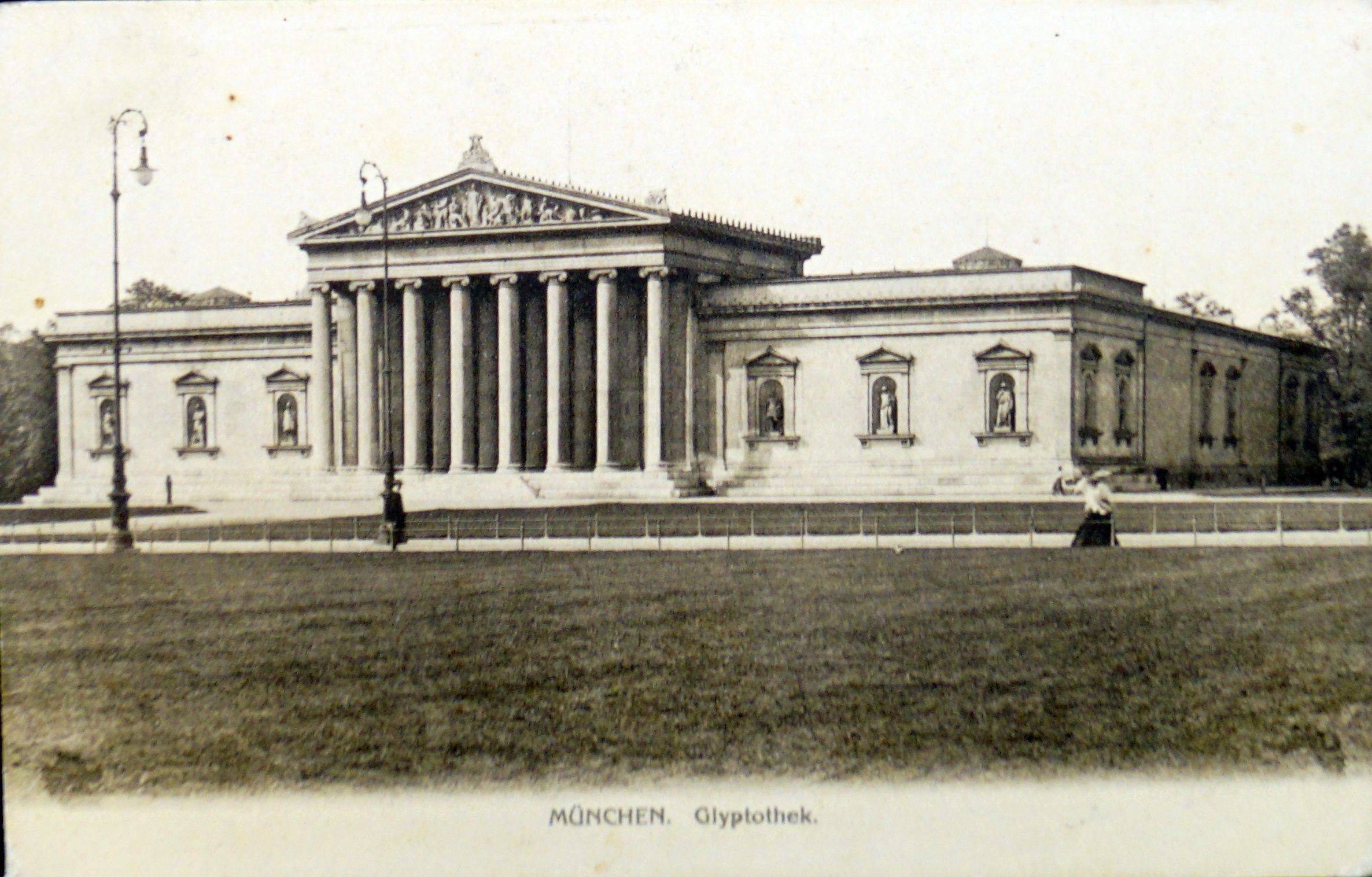 Антикварная открытка "Мюнхен. Глипотека". Германия, 1910-1920