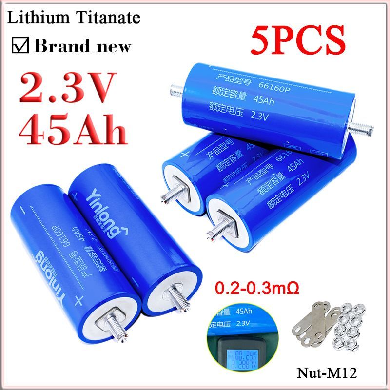 1-6pcsоригинальныйYinlong2.3V45AhТитанатлития66160LTOаккумулятор,10C450Aбольшойемкости,DIYэлектрическийкорабльсолнечныйдинамик