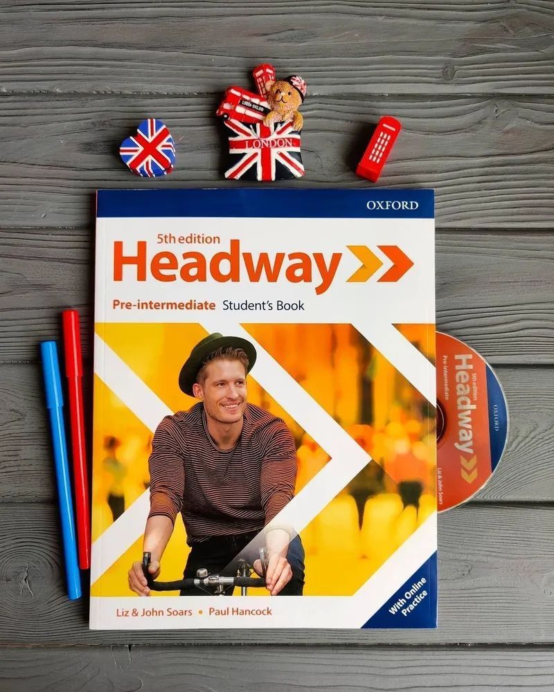 Headway Pre-Intermediate 5-th edition Пятое издание Комплект Учебник+Тетрадь+CD