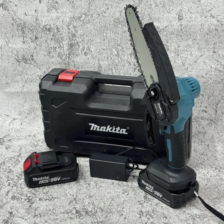 Цепная пила аккумуляторная Makita 26v, пила цепная макита, кусторез