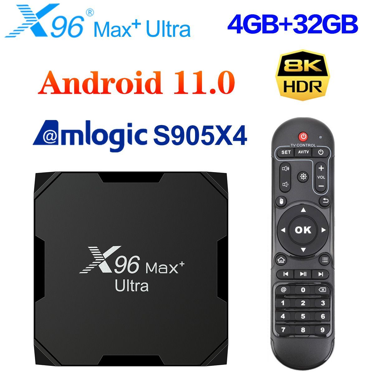 X96 Max Plus Ultra 4/32 ГБ Смарт приставка ,андроид 11