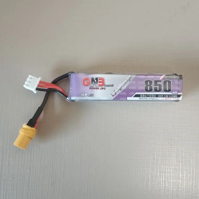 Gaoneng GNB 2S HV 7.6V 850mAh 60C Lipo XT60 Gaoneng GNB 2S HV 7.6V 850mAh 60C Lipo XT60