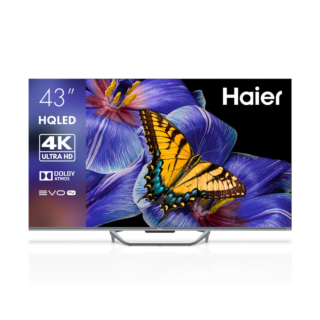 Haier Телевизор DH1U8PD05RU 43" 4K UHD, серый