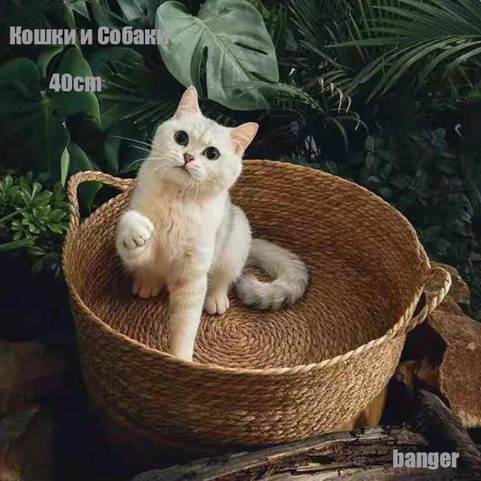Лежанкадлякошекисобакплетеная.Корзинадляпитомца.