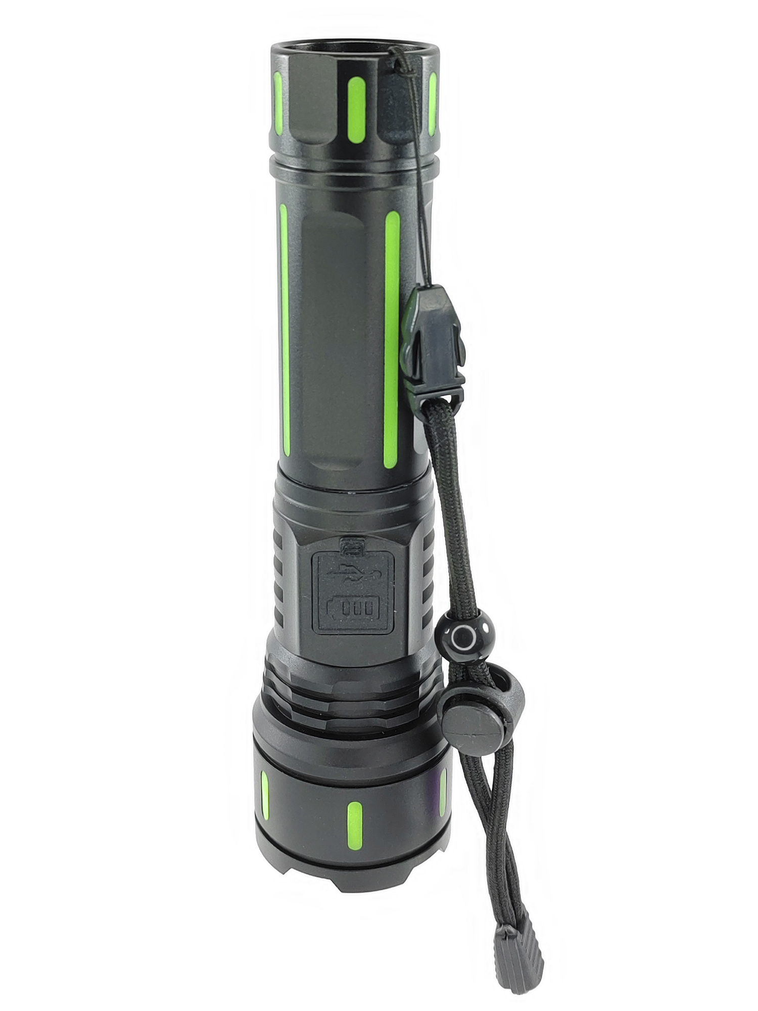 Фонарь аккумуляторный ручной, телескопический зум, 3 режима, зарядка USB-C, пауэрбанк USB-A — noname — Фонари и аксессуары — фото 4