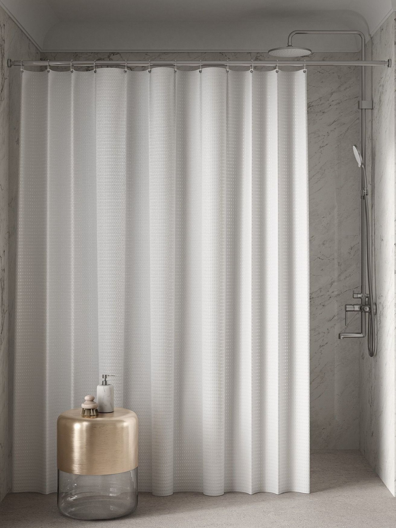 Фото товара на маркетплейсе ozon Штора для ванной комнаты и душа тканевая, 180х200 см, водоотталкивающая, без колец, IDDIS, Decor, DW01P18i11