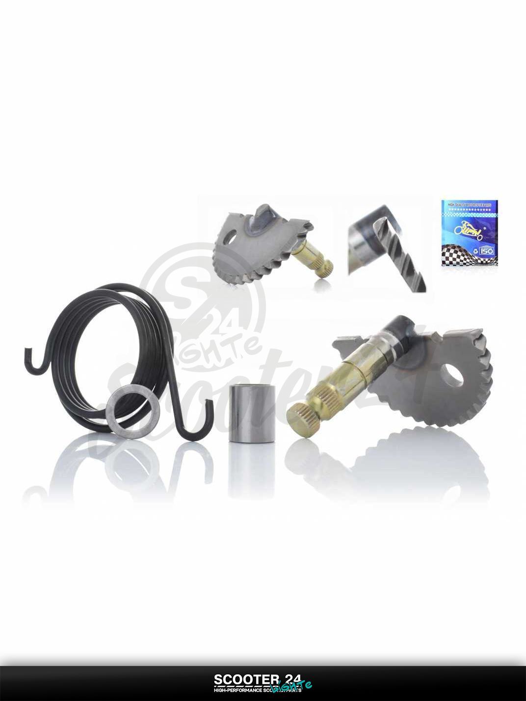 Сектор кикстартера на китайский скутер 139QMB GY6 50 L64 +втулка, пружина "LIPAI"