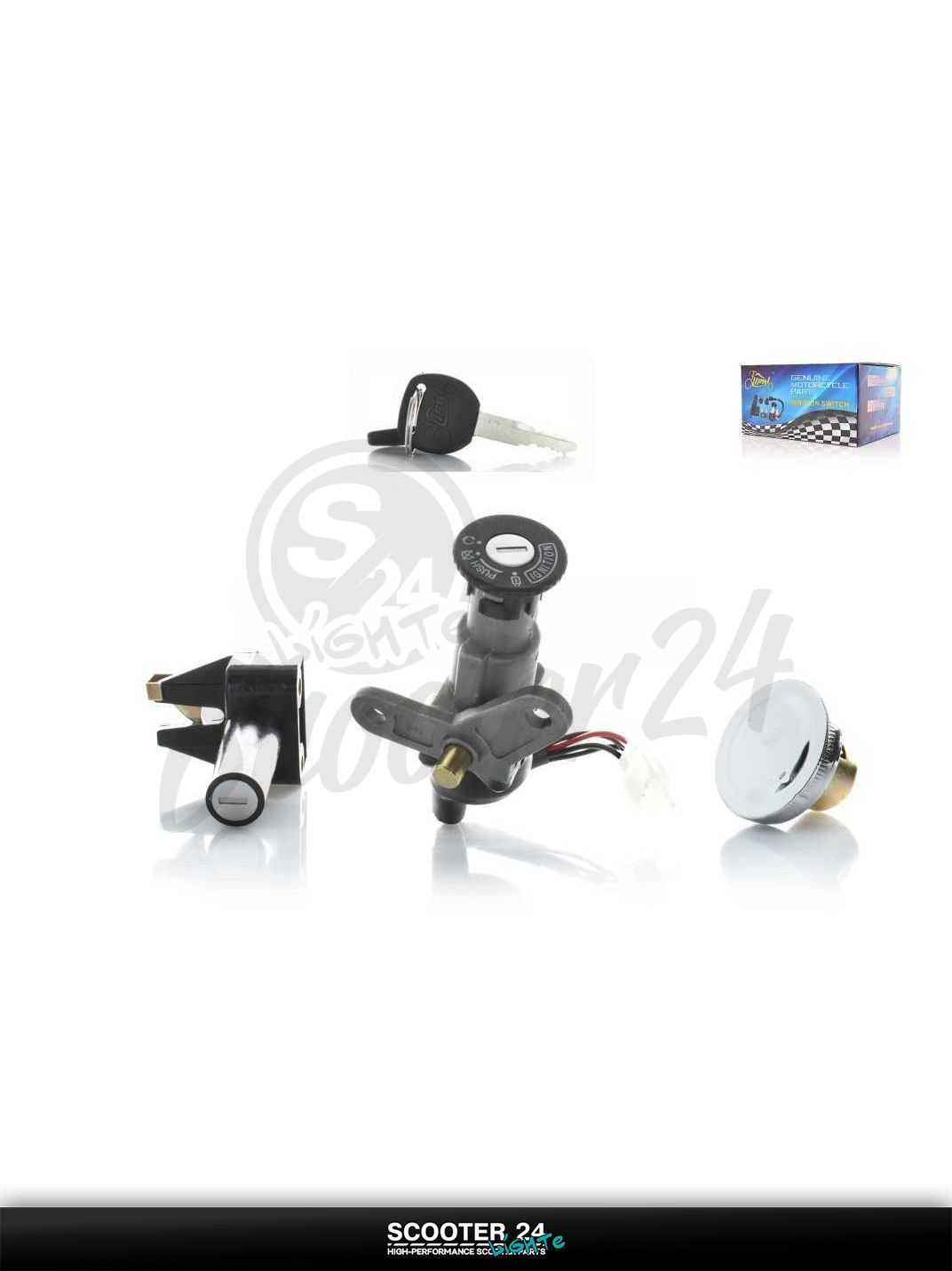 Замок зажигания комплект на скутер Yamaha JOG 2JA / Ямаха Джог вертикальный 50-80 кубов "LIPAI"