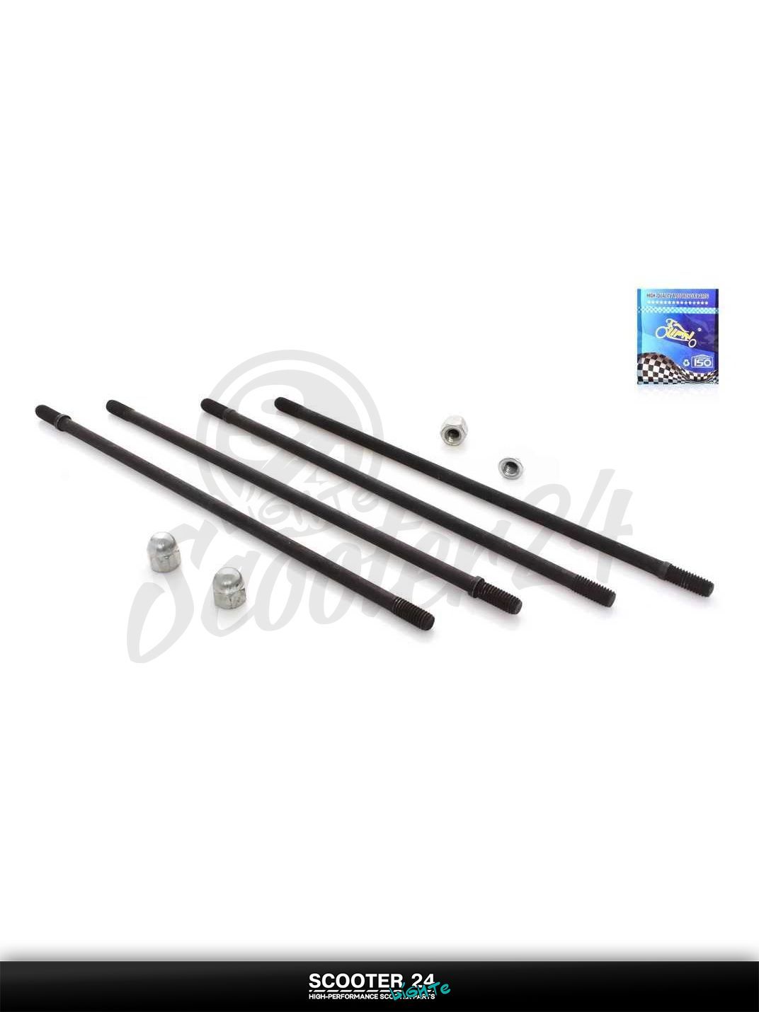 Шпильки цилиндра на мопед и мотоцикл Delta 50-110 кубов / Альфа Дельта с двигателем 139FMA и 147FMH 110, Active 110 4шт +гайки "LIPAI"