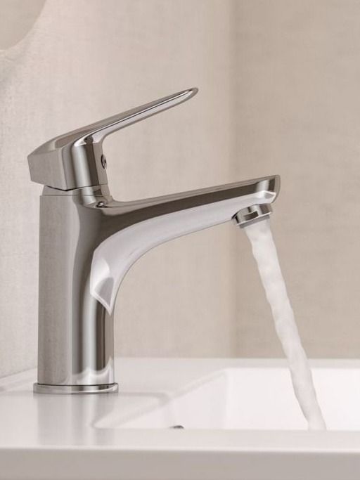 Фото товара на маркетплейсе ozon Смеситель для раковины IDDIS, латунь, глянцевый хром, Torr, TORSB00i01